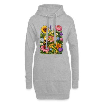 Biene Honig Imker Honigwabe Insekt Bienchen - Hoodie-Kleid - Grau meliert - Vorne