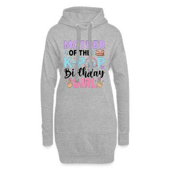 Mère de la fille d’anniversaire de la K-Pop - Sweat-shirt à capuche long Femme - gris chiné - Devant