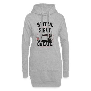 Stitch Sew Create Nähen Shirt - Hoodie-Kleid - Grau meliert - Vorne