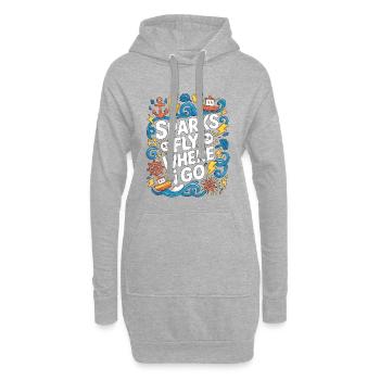 Marine Electrician Sparks Fly Marine Engineering - Hoodie-Kleid - Grau meliert - Vorne
