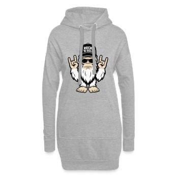 Rock, Rocker, Rock Musik, Heavy Metal, Rock Hand - Hoodie-Kleid - Grau meliert - Vorne