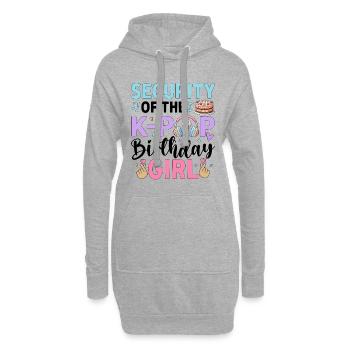 Security Of The K-Pop Birthday Girl - Hoodie-Kleid - Grau meliert - Vorne