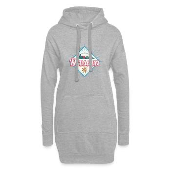 Dresden in Deutschland Sachsen Skyline Souvenir - Hoodie-Kleid - Grau meliert - Vorne