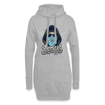 Trachten Shirt Jungen Kinder Trachtenshirt Herren - Hoodie-Kleid - Grau meliert - Vorne