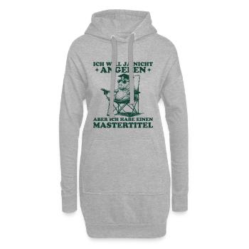 Mastertitel Capybara mit Master Abschluss - Hoodie-Kleid - Grau meliert - Vorne