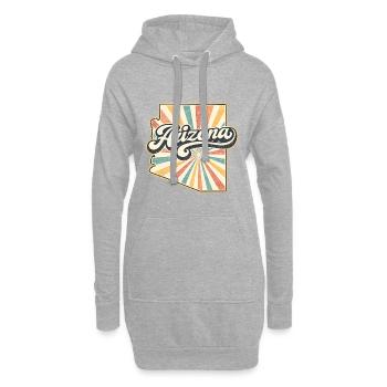 Scénario Rétro Sunburst de l’Arizona - Sweat-shirt à capuche long Femme - gris chiné - Devant