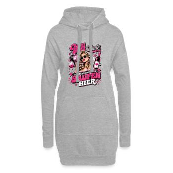 Ich heirate die anderen zum Saufen hier JGA Braut - Hoodie-Kleid - Grau meliert - Vorne