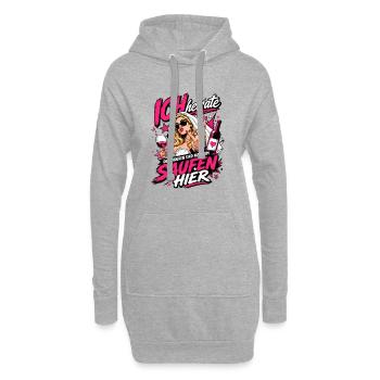 Ich heirate die anderen zum Saufen hier JGA Braut - Hoodie-Kleid - Grau meliert - Vorne