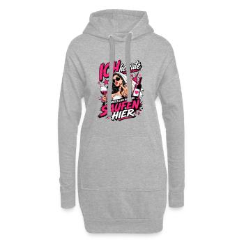 Je marie les autres pour boire ici. Mariée de la fête de garçon - Sweat-shirt à capuche long Femme - gris chiné - Devant