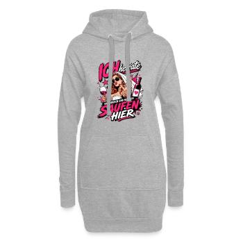 Ich heirate die anderen zum Saufen hier JGA Braut - Hoodie-Kleid - Grau meliert - Vorne