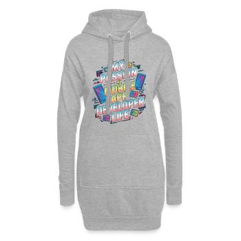Mobile App Developer My Passion My Mobile Coding - Hoodie-Kleid - Grau meliert - Vorne