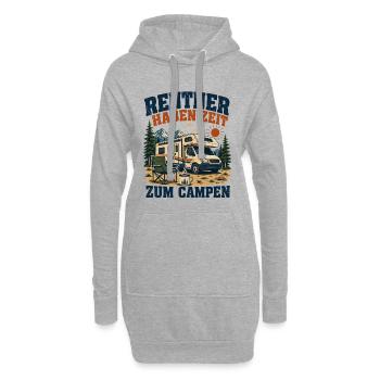Rentner Haben Zeit Zum Campen Wohnmobil - Hoodie-Kleid - Grau meliert - Vorne