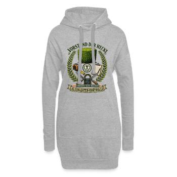 Vorstand der Hecke Kleingarten Kontrolle - Hoodie-Kleid - Grau meliert - Vorne