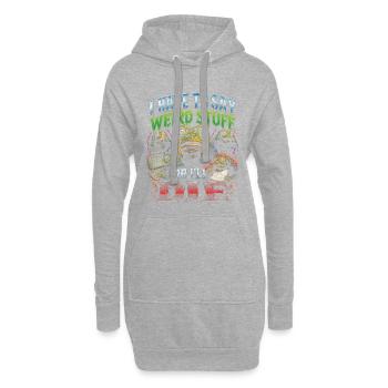 Je dois dire des trucs bizarres ou je mourrai, grenouille - Sweat-shirt à capuche long Femme - gris chiné - Devant
