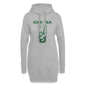 Iced Tea Club Eistee Zitrone Eis - Hoodie-Kleid - Grau meliert - Vorne