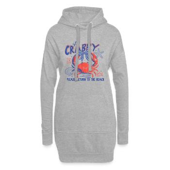 Tee retour de Crabby Beach - Sweat-shirt à capuche long Femme - gris chiné - Devant