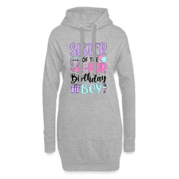 Sœur du garçon anniversaire de la K-Pop - Sweat-shirt à capuche long Femme - gris chiné - Devant