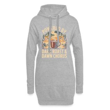 Dark Roast & Dawn - Sweat-shirt à capuche long Femme - gris chiné - Devant