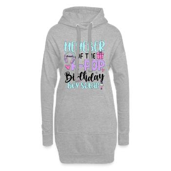 Member of The K Pop Birthday Boy Squad - Hoodie-Kleid - Grau meliert - Vorne
