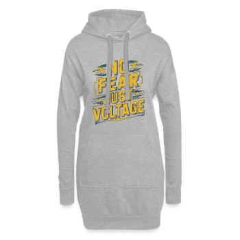 Électricien industriel, pas de crainte, juste technicien - Sweat-shirt à capuche long Femme - gris chiné - Devant