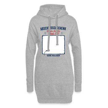 Arbeit Abschiedsgeschenk Kollegen/ Team - Hoodie-Kleid - Grau meliert - Vorne