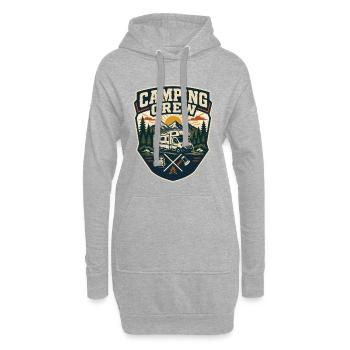 Camping Crew RV Mountains Aventure en plein air - Sweat-shirt à capuche long Femme - gris chiné - Devant