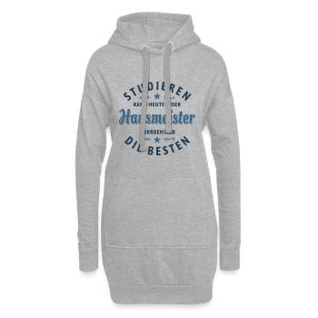 Studieren kann jeder | Hausmeister Spruch - Hoodie-Kleid - Grau meliert - Vorne
