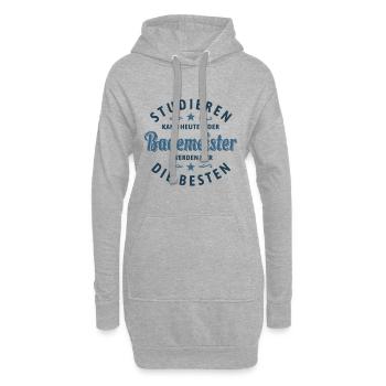 Studieren kann jeder - Bademeister Spruch - Hoodie-Kleid - Grau meliert - Vorne