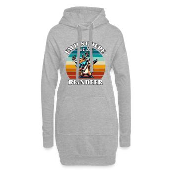 Expressions drôles sur les rennes - Sweat-shirt à capuche long Femme - gris chiné - Devant