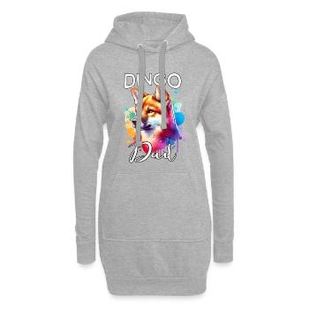 Australian Wild Dog Dad - Hoodie Dress - heather grey - Front
