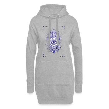 Spiritualité Géométrie Sacrée Symbole de la Foi Zen - Sweat-shirt à capuche long Femme - gris chiné - Devant