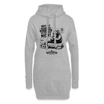 Wer hat gesagt, du sollst reden? Ich definitiv... - Hoodie-Kleid - Grau meliert - Vorne