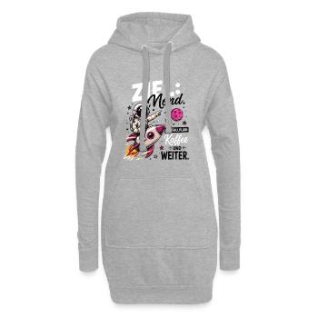 Ziel Mond Notfallplan Und Weiter Motivation - Hoodie-Kleid - Grau meliert - Vorne