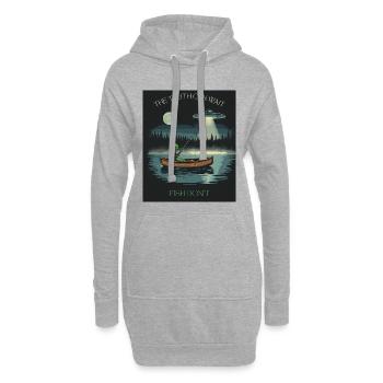 Space Fisherman : La vérité t’attend - Sweat-shirt à capuche long Femme - gris chiné - Devant