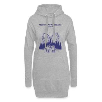 Breakfast Champions Start With Tequila - Hoodie Dress - heather grey - Front