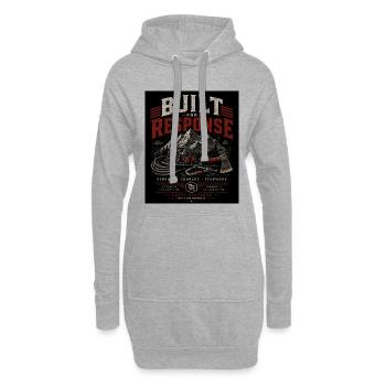 Built For Response - Feuerwehr Berg-Einsatz Design - Hoodie-Kleid - Grau meliert - Vorne