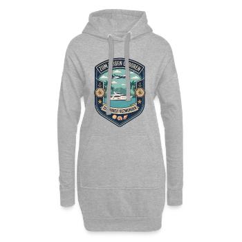 Zum Reisen geboren zur Arbeit gezwungen Travel - Hoodie-Kleid - Grau meliert - Vorne