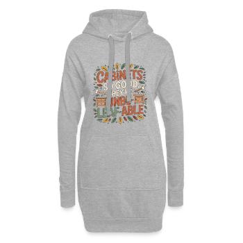 Les meubles de menuisier sont tellement bons qu’ils sont en menuiserie. - Sweat-shirt à capuche long Femme - gris chiné - Devant