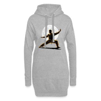 Tai Chi Zen Meditation – Chi Qigong Training - Hoodie-Kleid - Grau meliert - Vorne