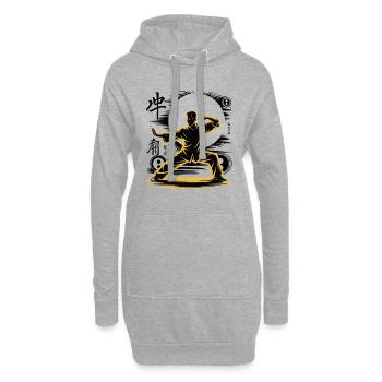 Tai Chi Zen Meditation – Chi Qigong Training - Hoodie-Kleid - Grau meliert - Vorne