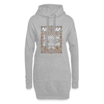 Menuisier : Précision plutôt que perfection Menuisier - Sweat-shirt à capuche long Femme - gris chiné - Devant