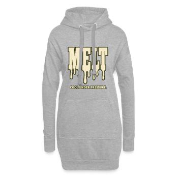 MELT – Refroidir sous pression | Humour sur le stress - Sweat-shirt à capuche long Femme - gris chiné - Devant