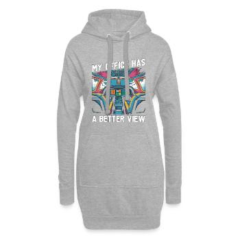 Private Pilot My Office Has A Better View Aviation - Hoodie-Kleid - Grau meliert - Vorne