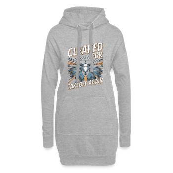Pilote privé autorisé au décollage Aviation privée - Sweat-shirt à capuche long Femme - gris chiné - Devant