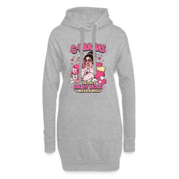 C-Drama Dose Quotidienne - Sweat-shirt à capuche long Femme - gris chiné - Devant