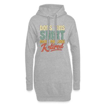 Cette chemise me donne-t-elle l’air retraité ? - Sweat-shirt à capuche long Femme - gris chiné - Devant