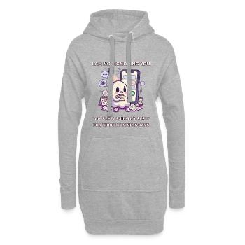 Je répète ma réponse pendant trois jours ouvrés - Sweat-shirt à capuche long Femme - gris chiné - Devant