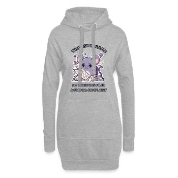 Mon cerveau a déposé une plainte formelle - Sweat-shirt à capuche long Femme - gris chiné - Devant