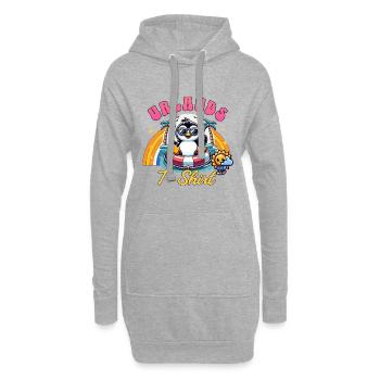 Urlaubs Shirt – Pinguin Urlaub T Shirt - Hoodie-Kleid - Grau meliert - Vorne