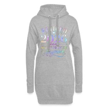 Retraité en 2026, ce n’est plus mon problème - Sweat-shirt à capuche long Femme - gris chiné - Devant